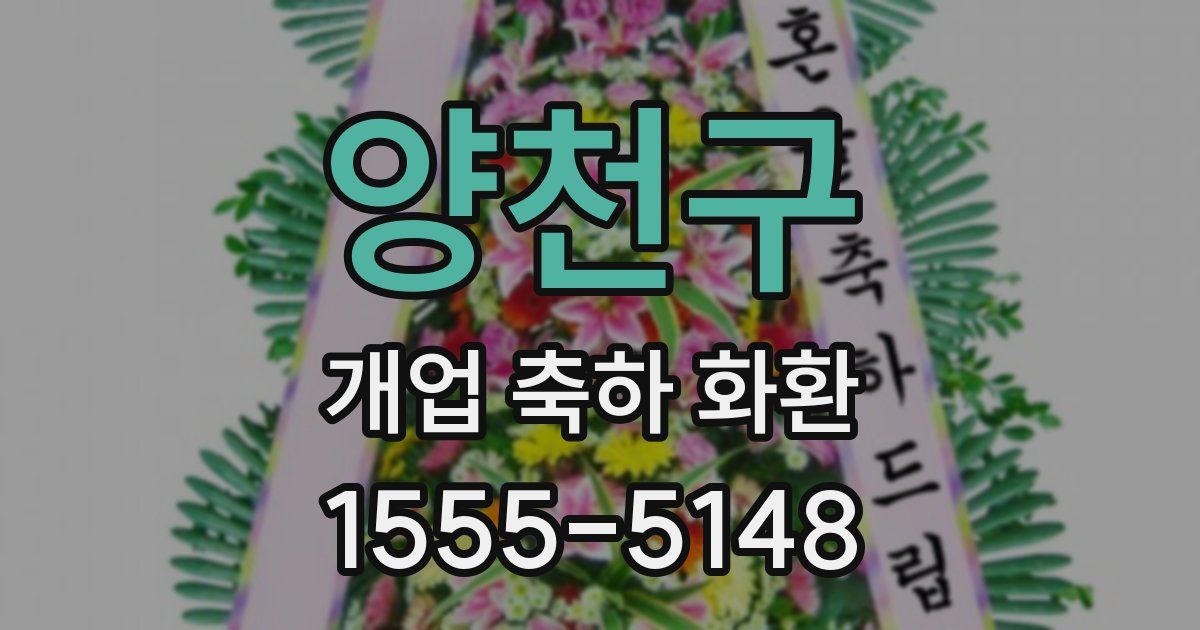 양천구 개업 축하 화환