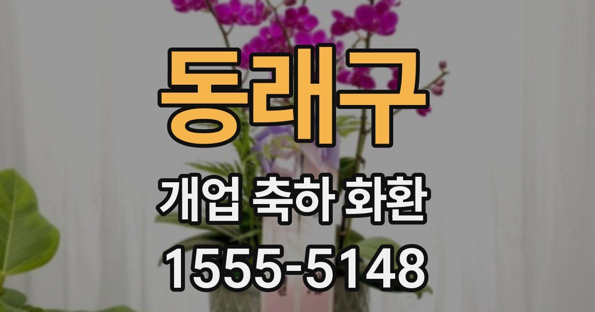 동래구 개업 축하 화환