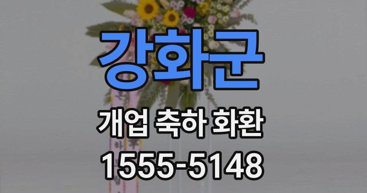강화군 개업 축하 화환