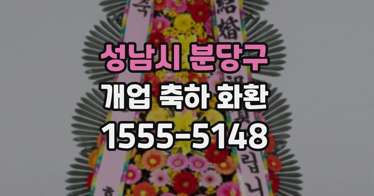 성남시 분당구 개업 축하 화환