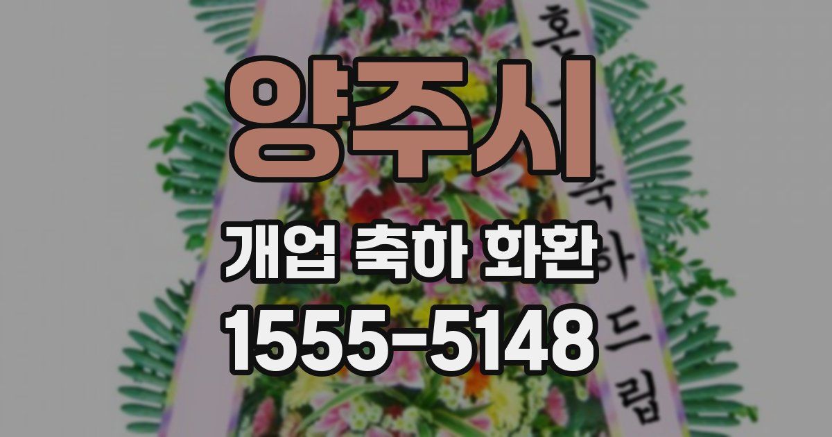 양주시 개업 축하 화환
