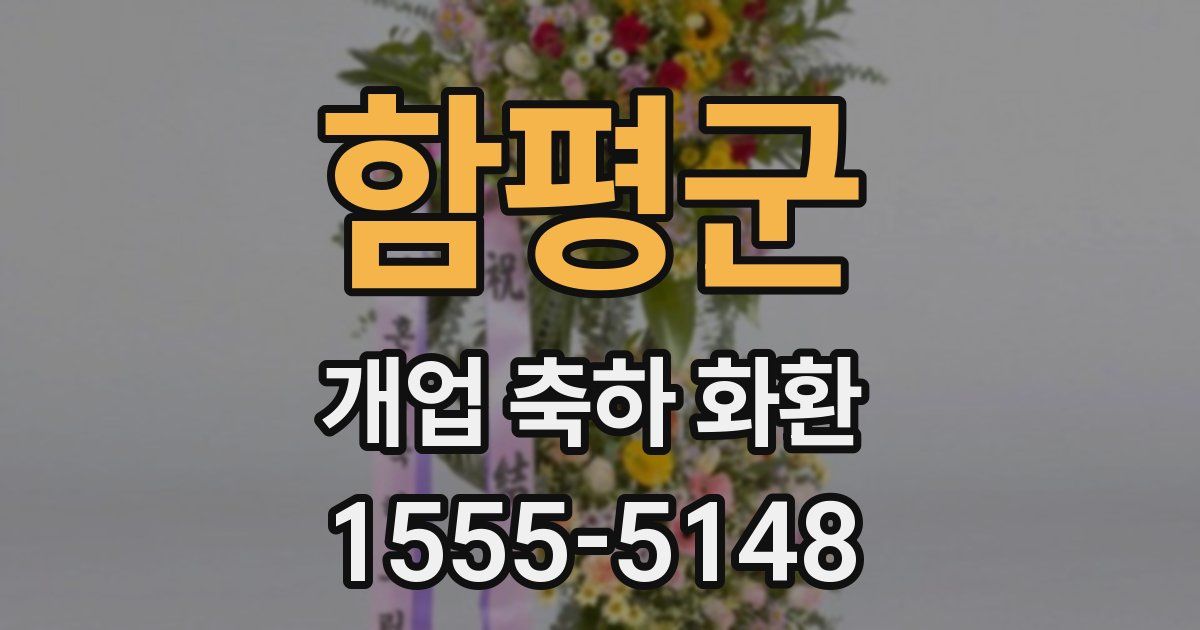 함평군 개업 축하 화환