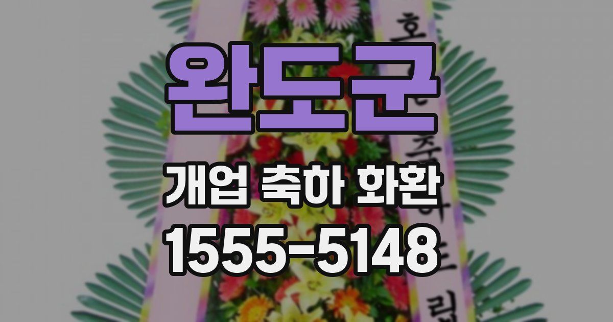 완도군 개업 축하 화환