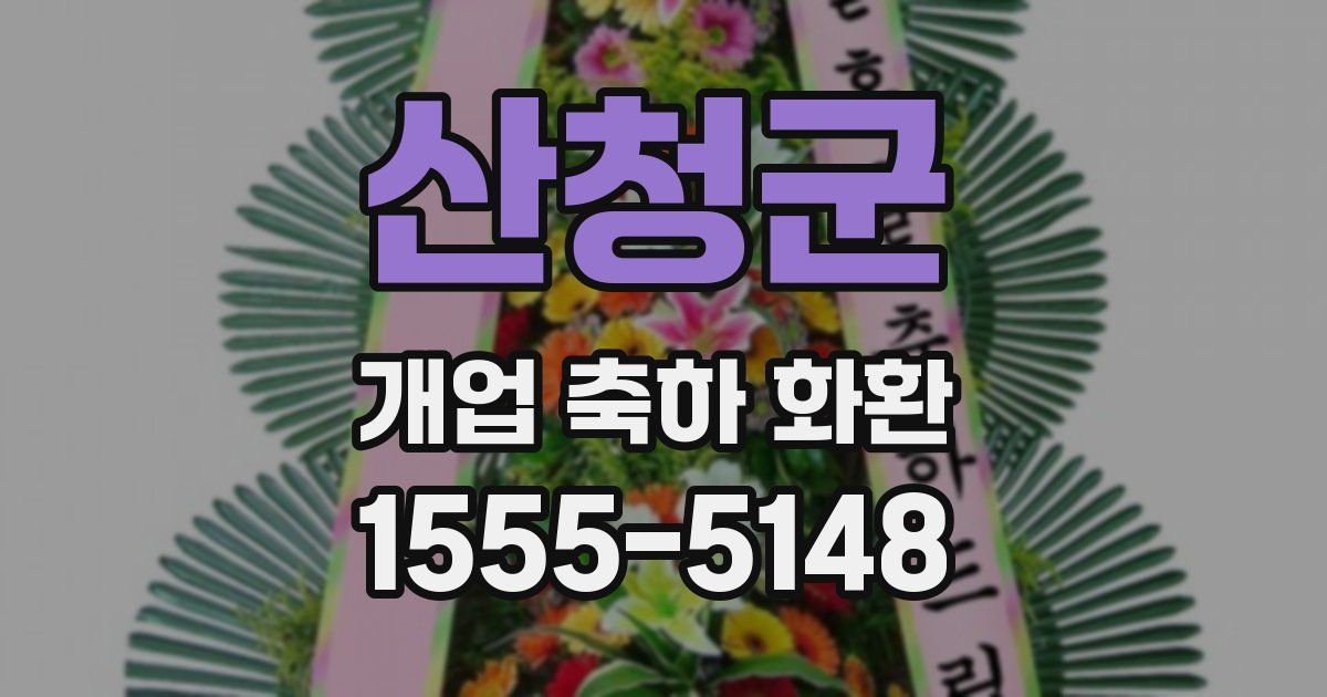 산청군 개업 축하 화환