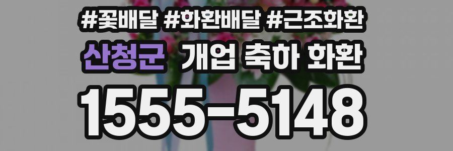 산청군 개업 축하 화환