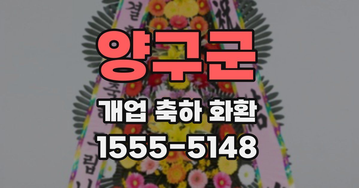 양구군 개업 축하 화환