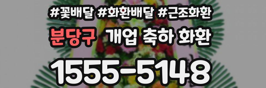 분당구 개업 축하 화환
