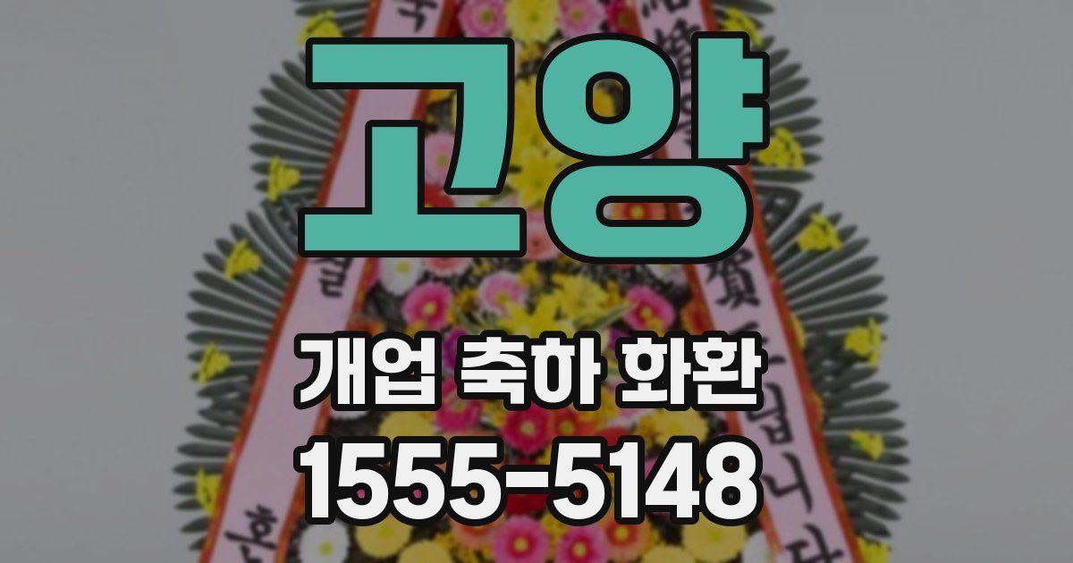 고양 개업 축하 화환
