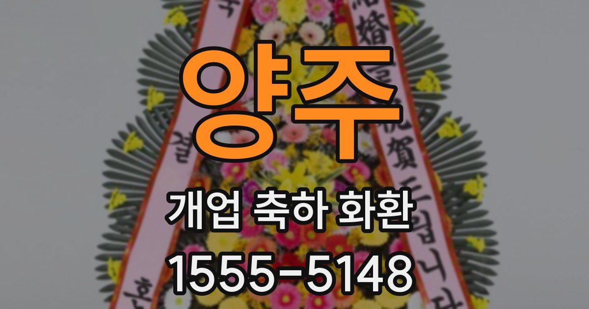 양주 개업 축하 화환