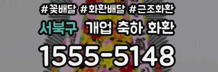 서북구 개업 축하 화환