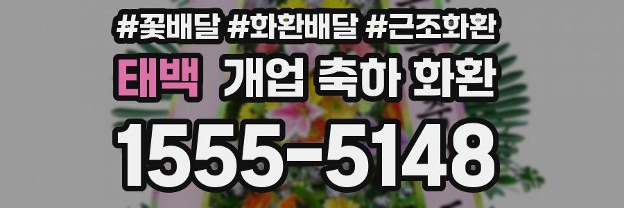 태백 개업 축하 화환
