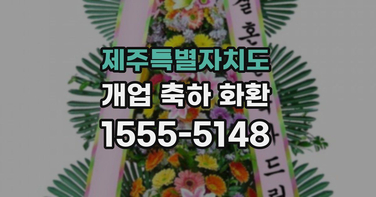제주특별자치도 개업 축하 화환