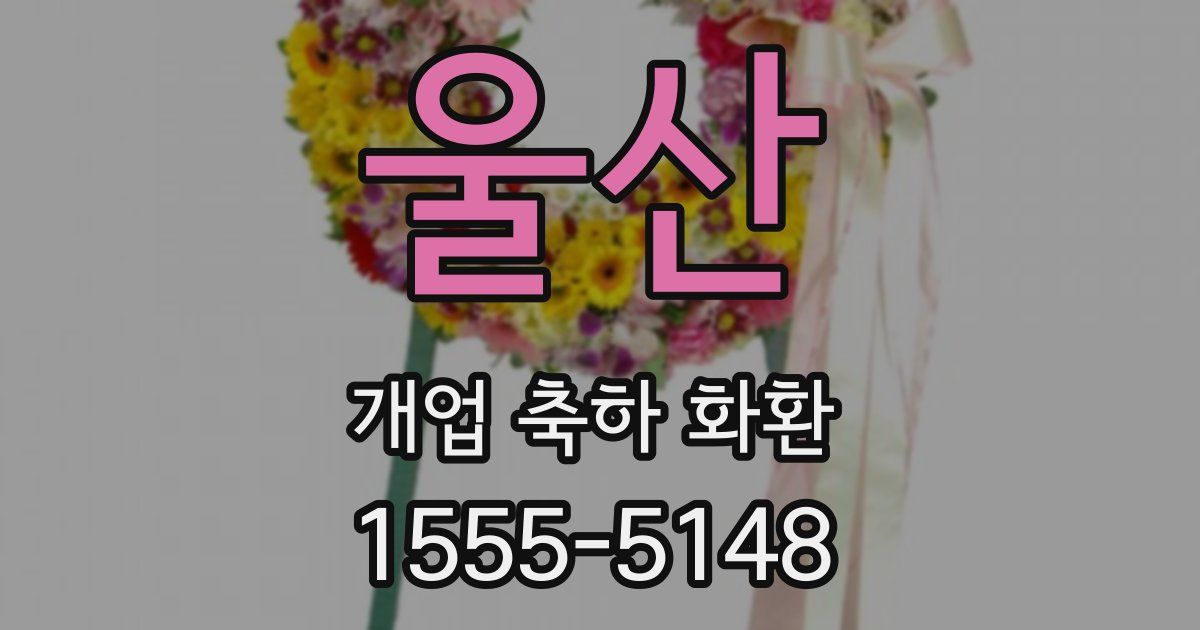 울산 개업 축하 화환