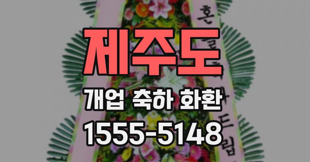 제주도 개업 축하 화환