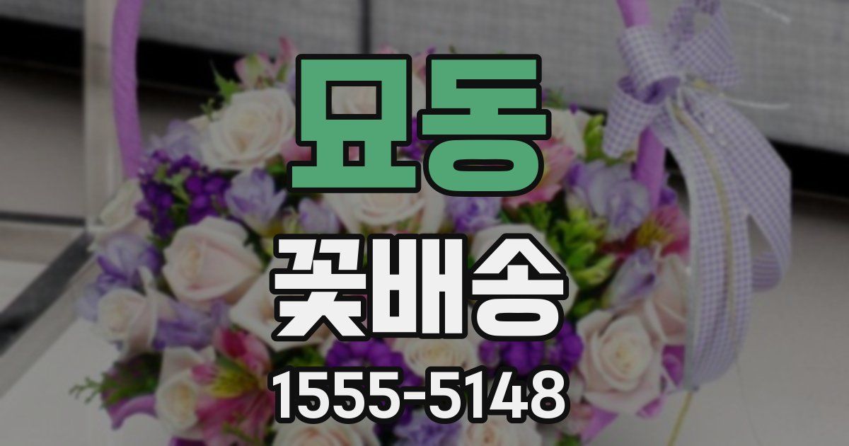 묘동 꽃배송