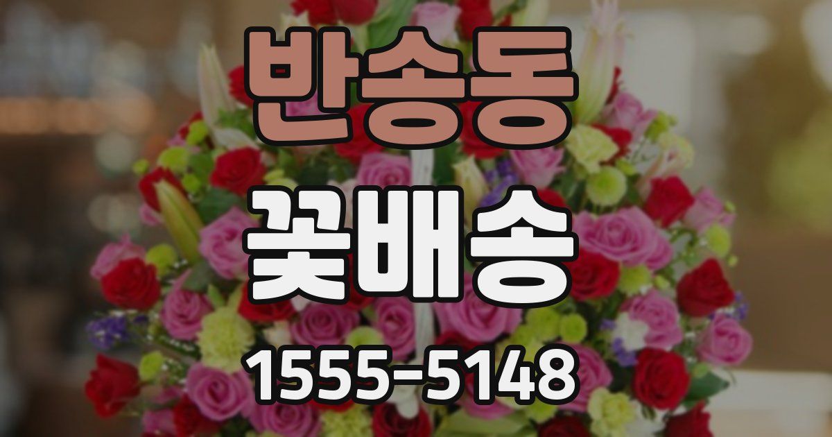 반송동 꽃배송