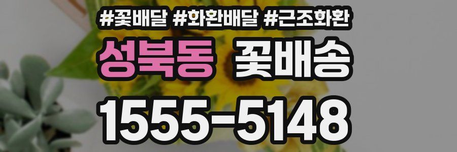 성북동 꽃배송