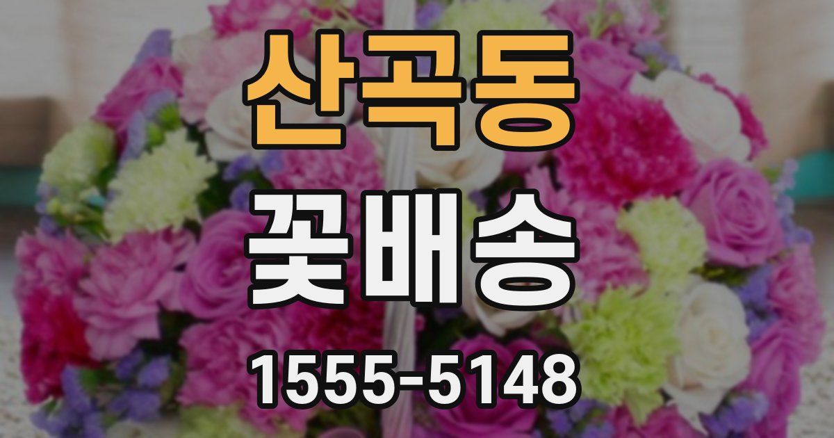 산곡동 꽃배송