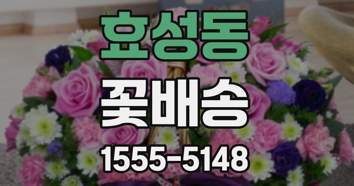 효성동 꽃배송