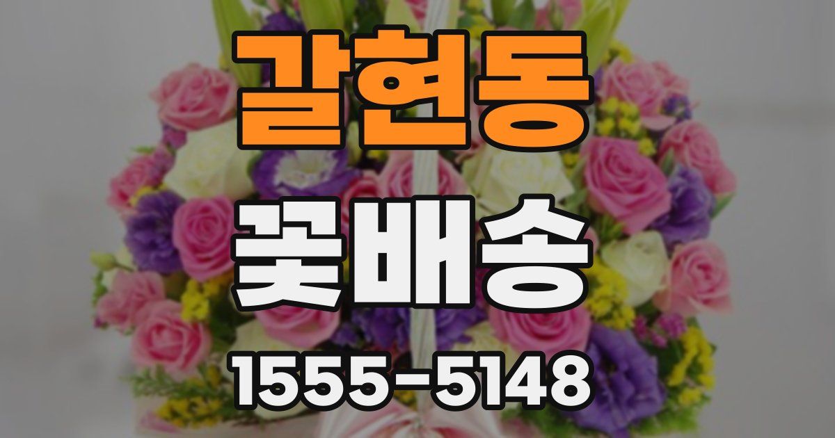 갈현동 꽃배송