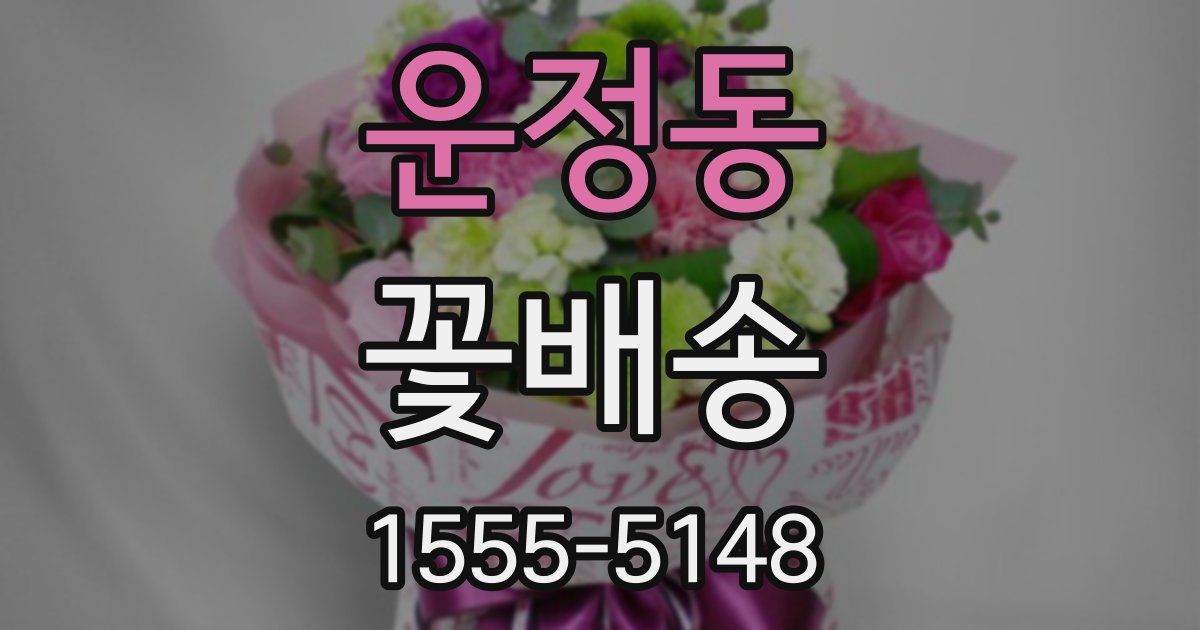운정동 꽃배송