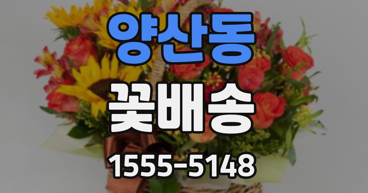 양산동 꽃배송