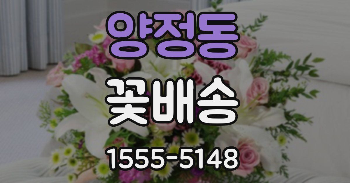 양정동 꽃배송