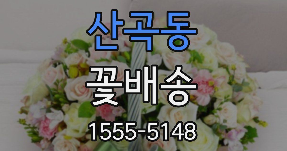 산곡동 꽃배송