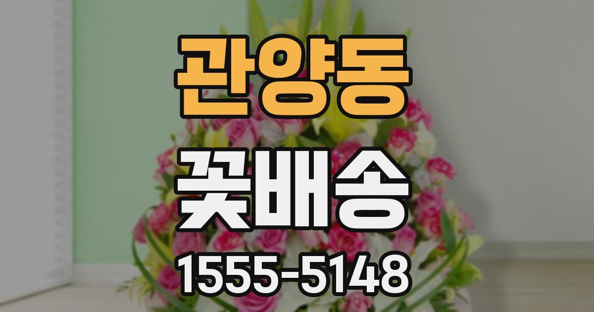 관양동 꽃배송