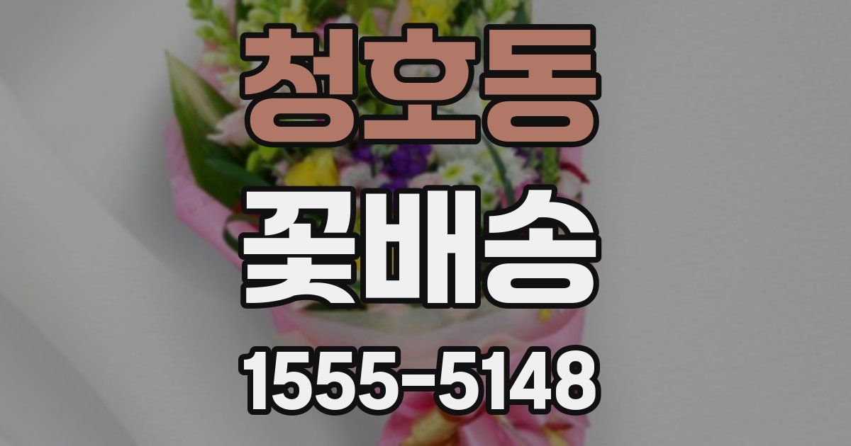 청호동 꽃배송