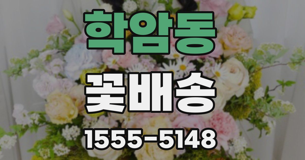학암동 꽃배송
