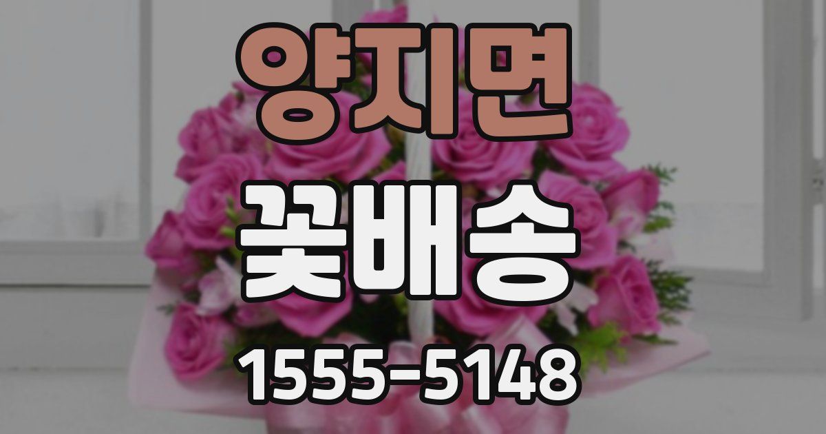 양지면 꽃배송