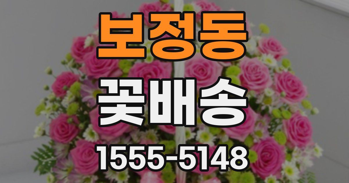 보정동 꽃배송