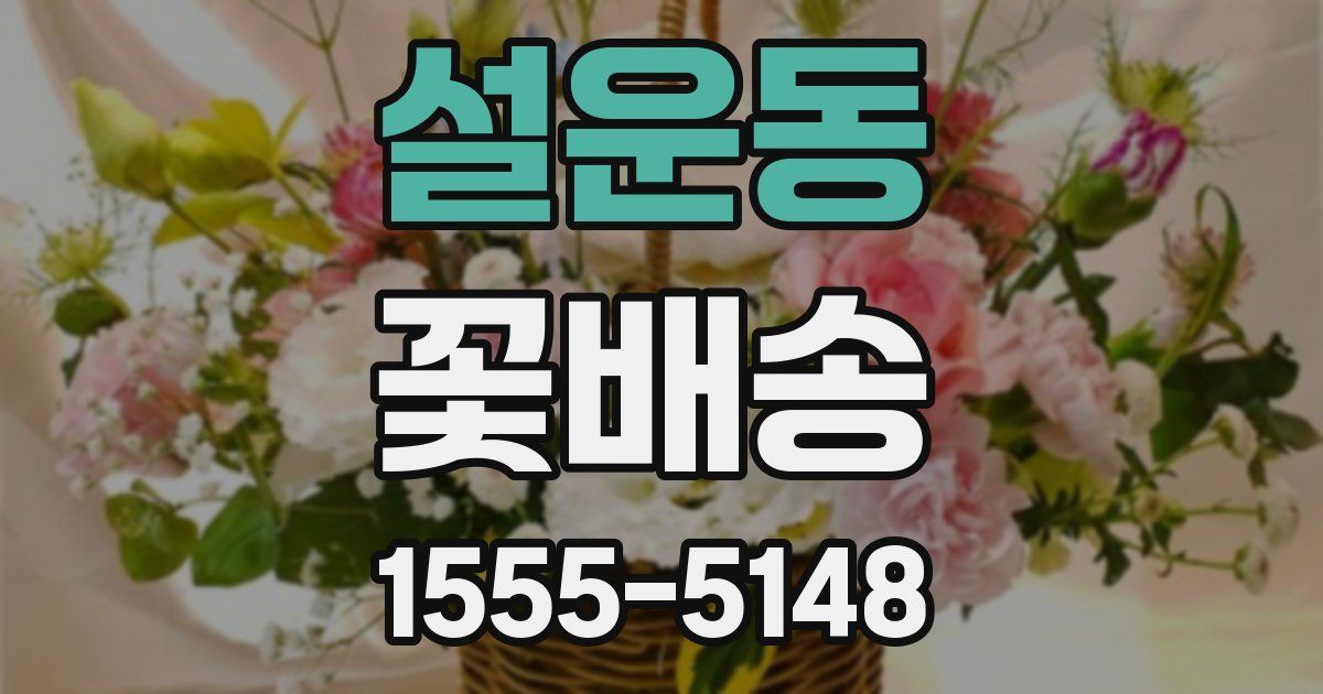설운동 꽃배송
