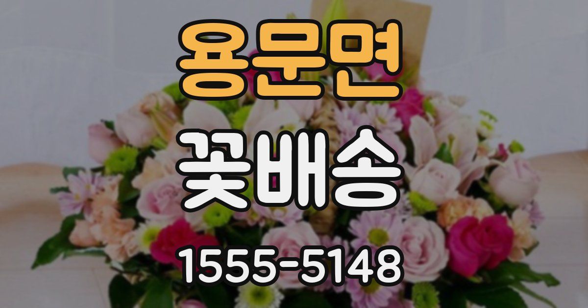 용문면 꽃배송
