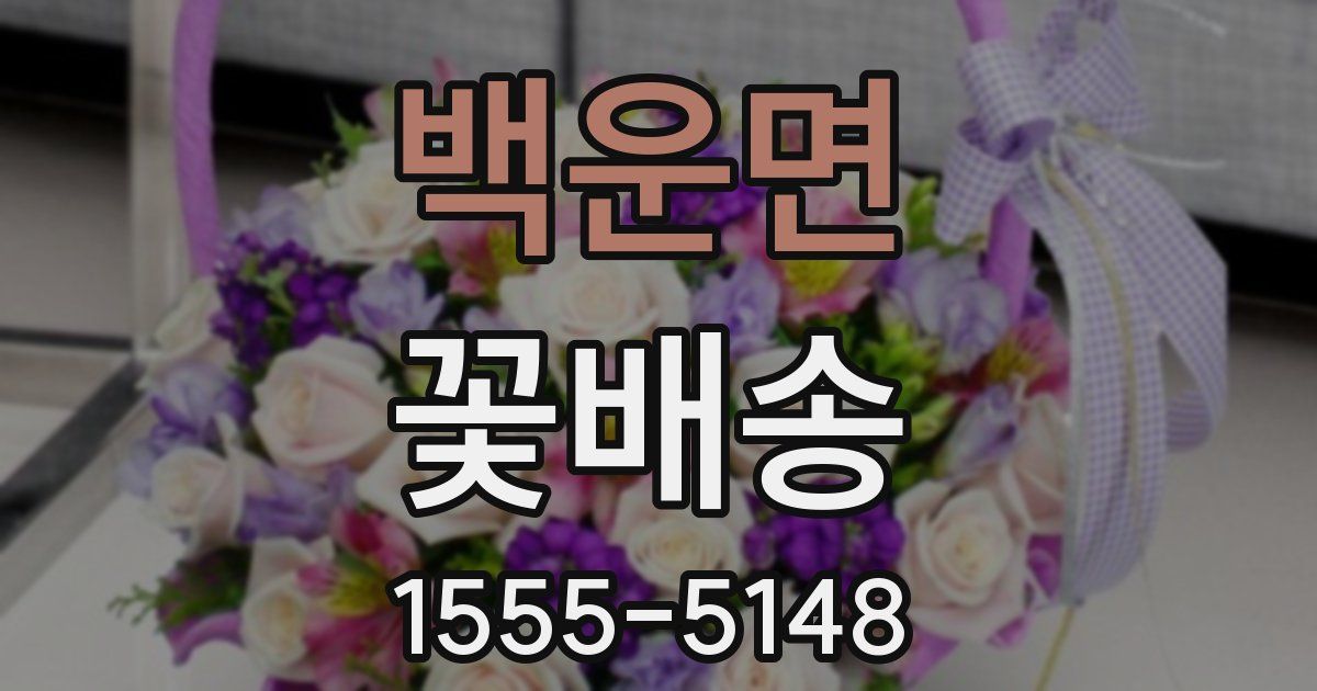백운면 꽃배송
