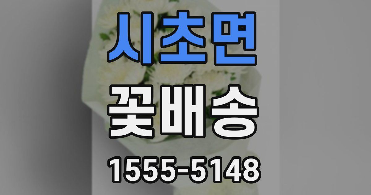 시초면 꽃배송