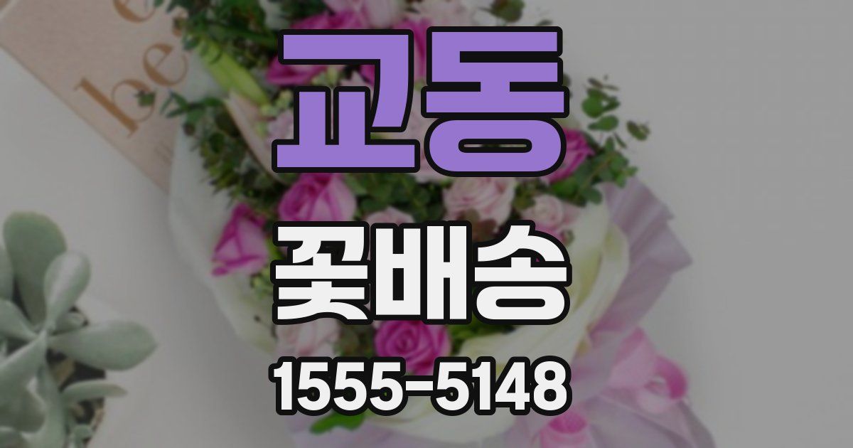 교동 꽃배송