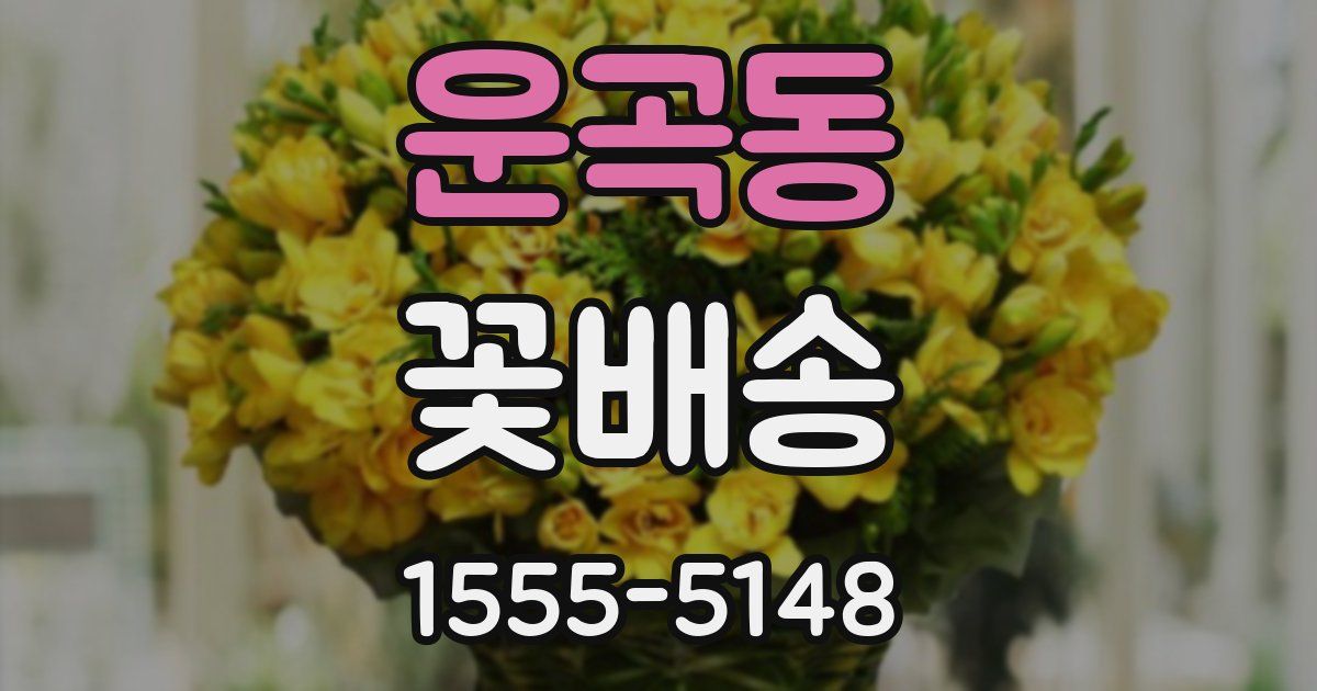 운곡동 꽃배송