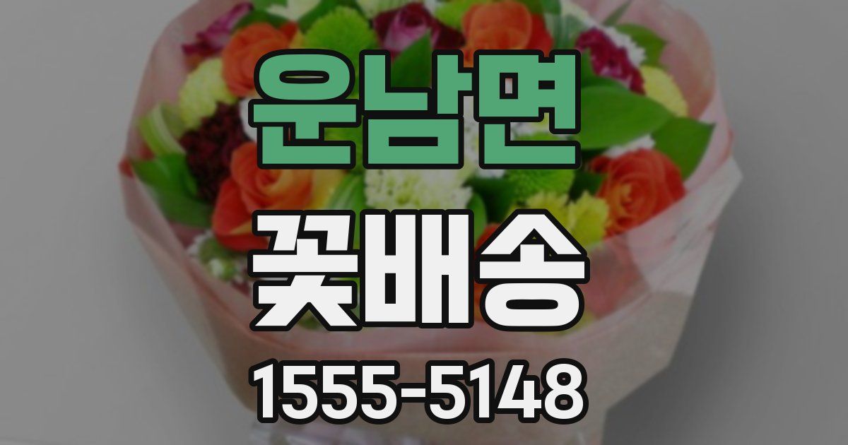 운남면 꽃배송