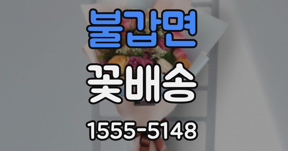 불갑면 꽃배송