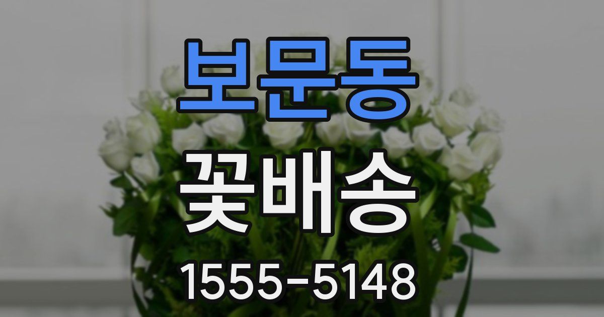 보문동 꽃배송