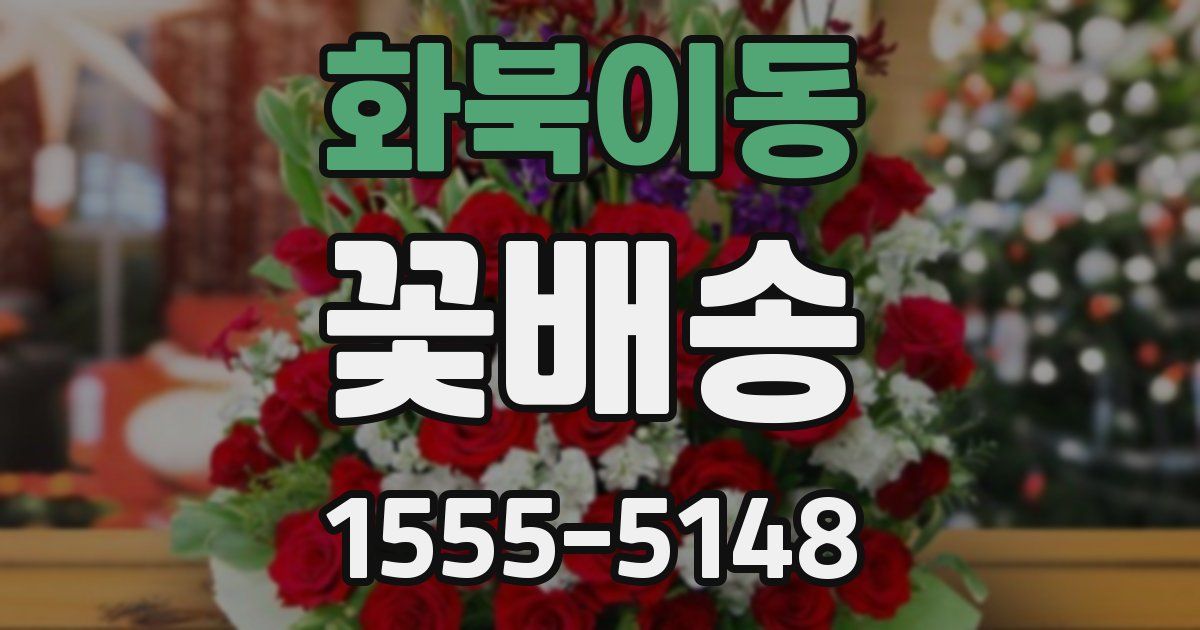 화북이동 꽃배송
