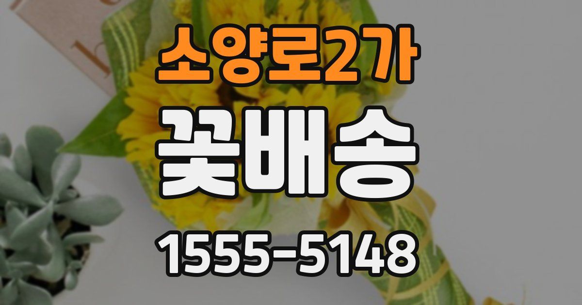 소양로2가 꽃배송