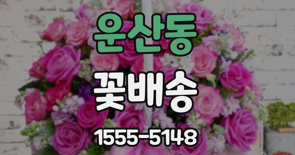 운산동 꽃배송
