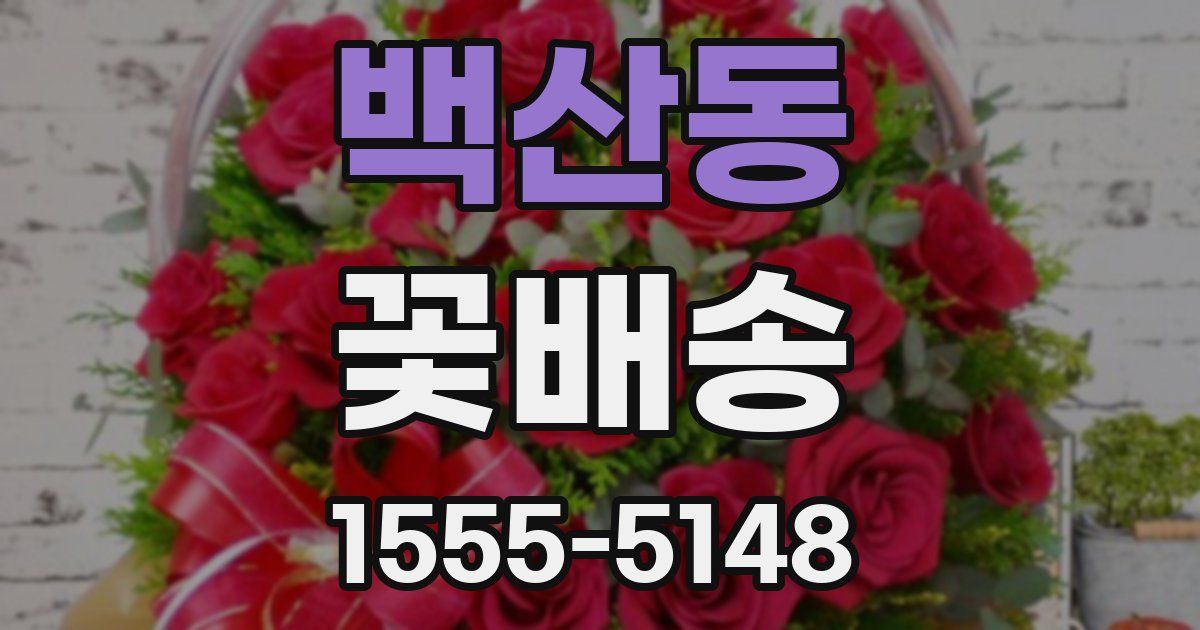 백산동 꽃배송