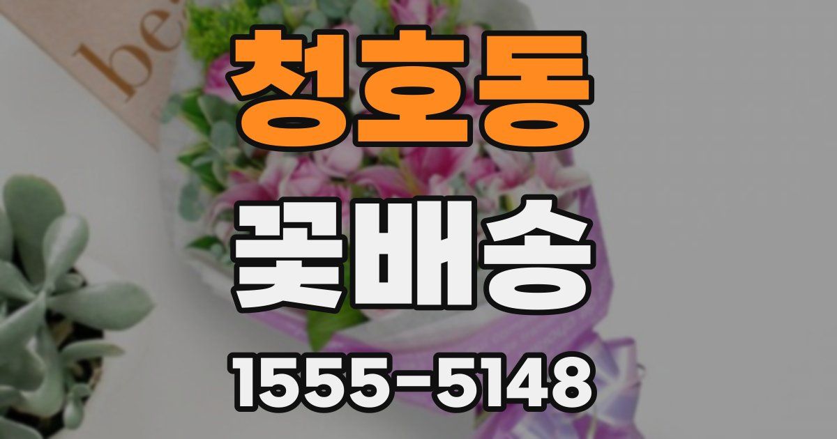 청호동 꽃배송