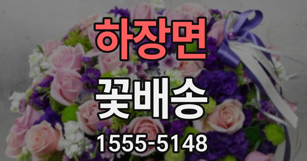 하장면 꽃배송