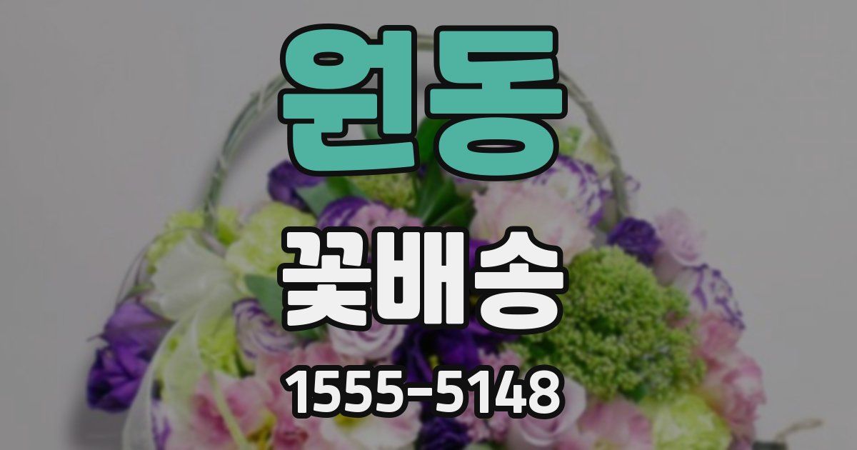 원동 꽃배송