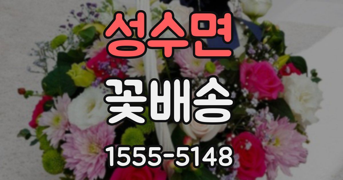 성수면 꽃배송